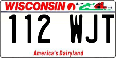 WI license plate 112WJT