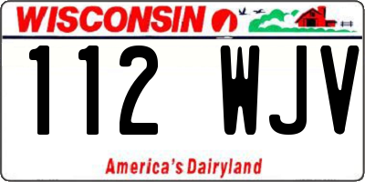 WI license plate 112WJV
