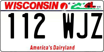 WI license plate 112WJZ