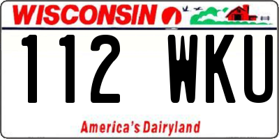 WI license plate 112WKU
