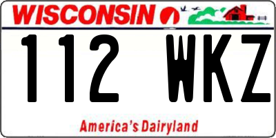 WI license plate 112WKZ