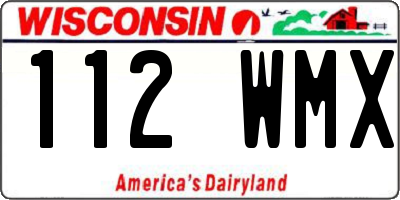 WI license plate 112WMX
