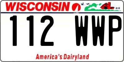 WI license plate 112WWP