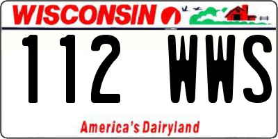 WI license plate 112WWS