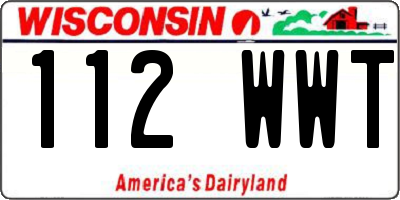 WI license plate 112WWT