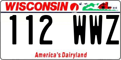 WI license plate 112WWZ