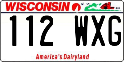 WI license plate 112WXG