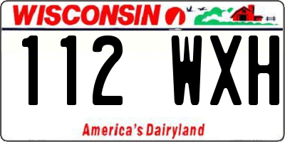 WI license plate 112WXH
