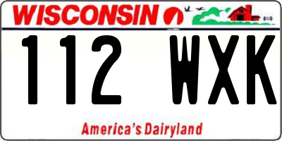 WI license plate 112WXK