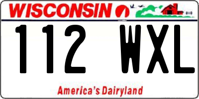 WI license plate 112WXL