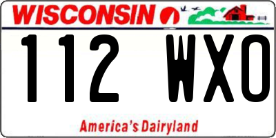 WI license plate 112WXO