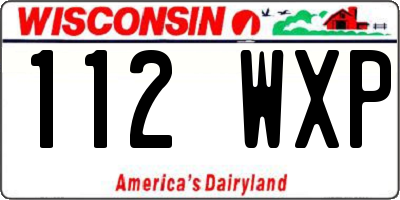 WI license plate 112WXP