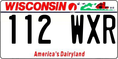 WI license plate 112WXR