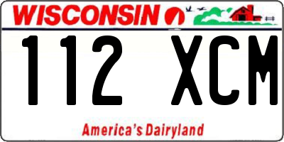 WI license plate 112XCM