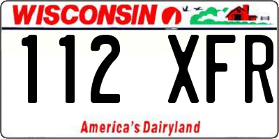 WI license plate 112XFR