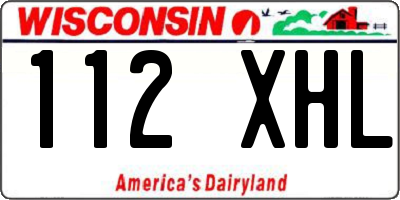 WI license plate 112XHL