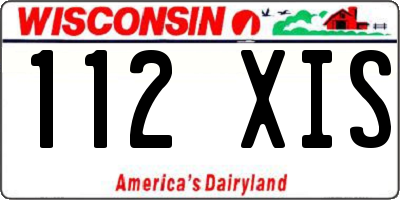 WI license plate 112XIS