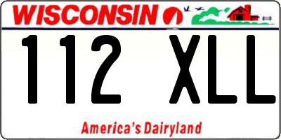 WI license plate 112XLL