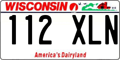 WI license plate 112XLN