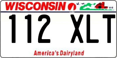 WI license plate 112XLT