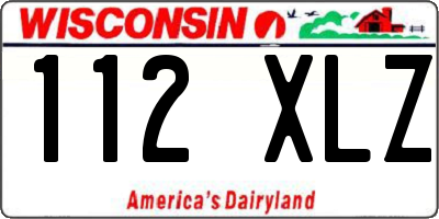 WI license plate 112XLZ