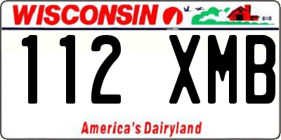 WI license plate 112XMB