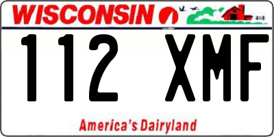 WI license plate 112XMF