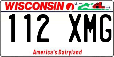 WI license plate 112XMG