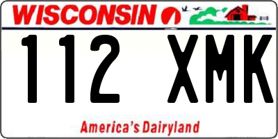 WI license plate 112XMK