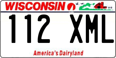 WI license plate 112XML