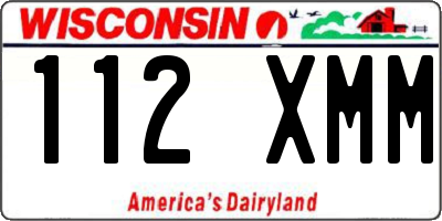WI license plate 112XMM