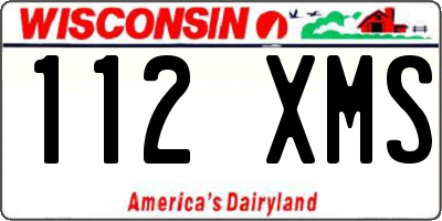 WI license plate 112XMS