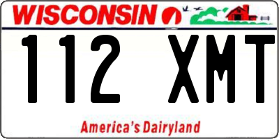 WI license plate 112XMT