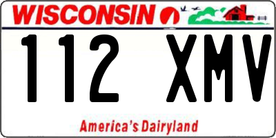 WI license plate 112XMV
