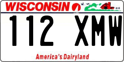 WI license plate 112XMW