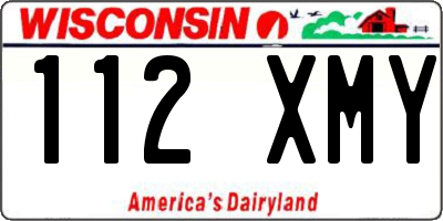 WI license plate 112XMY