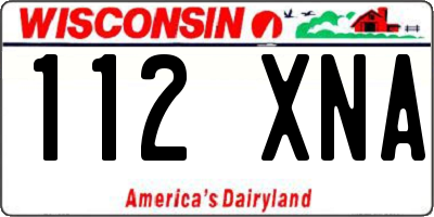 WI license plate 112XNA