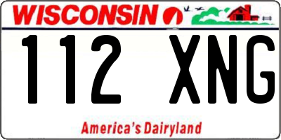 WI license plate 112XNG