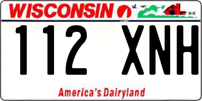 WI license plate 112XNH