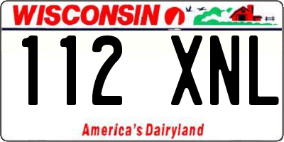 WI license plate 112XNL
