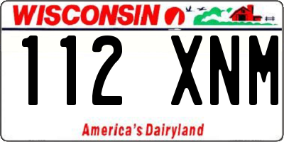 WI license plate 112XNM