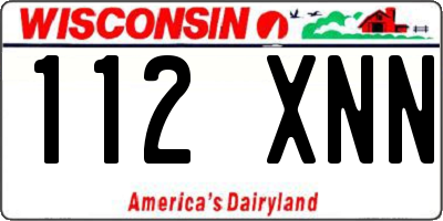 WI license plate 112XNN
