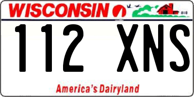 WI license plate 112XNS