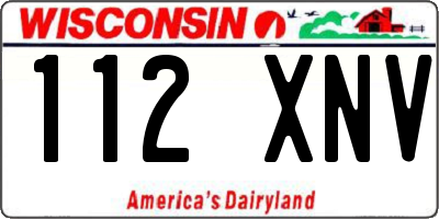 WI license plate 112XNV
