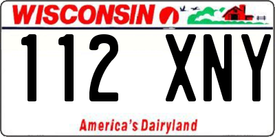 WI license plate 112XNY