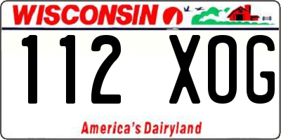 WI license plate 112XOG