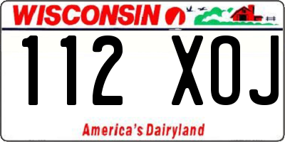 WI license plate 112XOJ