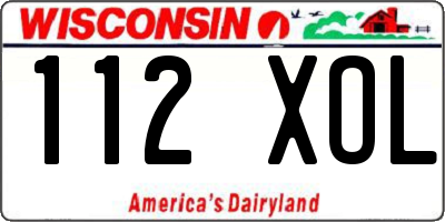 WI license plate 112XOL