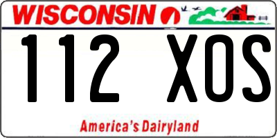 WI license plate 112XOS
