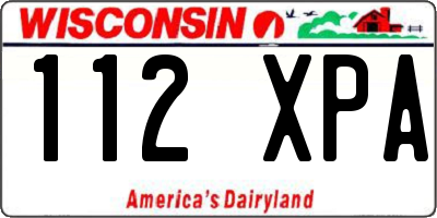 WI license plate 112XPA